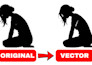 do manual vector tracing image or logo